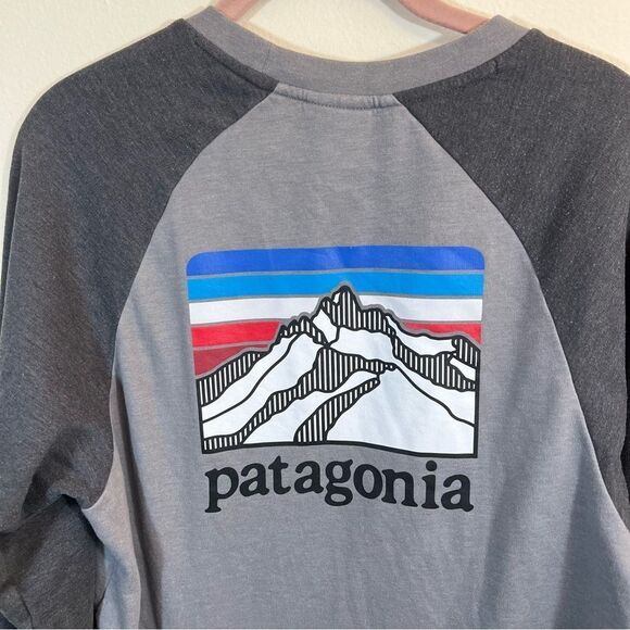 Patagonia Men’s Gray Logo Organic Cotton Crewneck Sweatshirt Medium - Picture 12 of 14